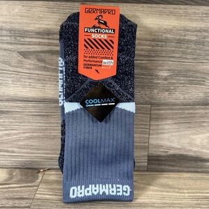 Germapro Men’s L Moisture Wicking Crew Compression Infused Coolmax Fiber NEW